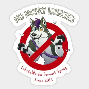 No Musky Huskies! Sticker